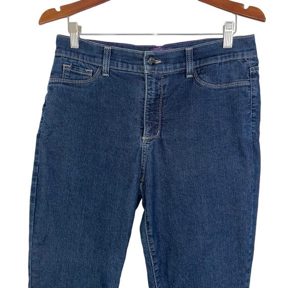 NYDJ lift and tuck jeans jegging stretch high-rise dark blue women 12 j84248f43 - Picture 2 of 9